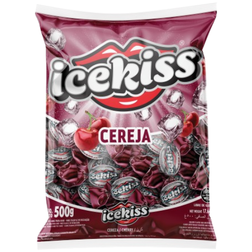 Bala Dura Cory Icekiss Cereja - Embalagem com 500G