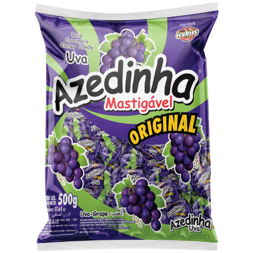 Bala Mastigável Cory Azedinha Uva - Embalagem com 500G