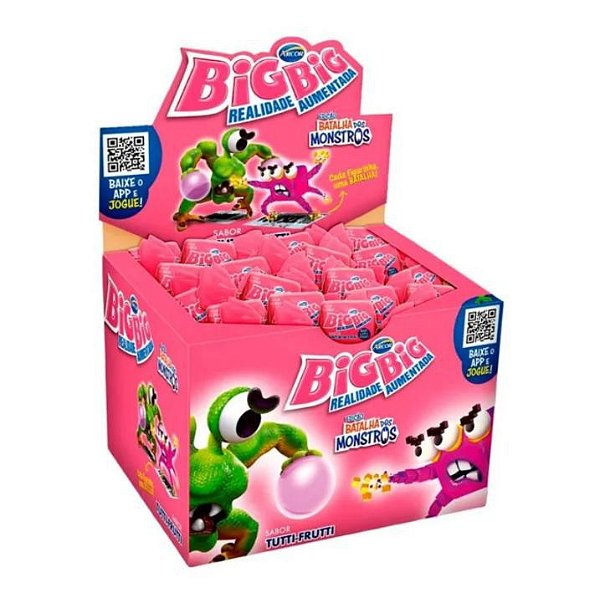 Chiclete Big Big Sabor Tutti  Frutti - Display com 315G