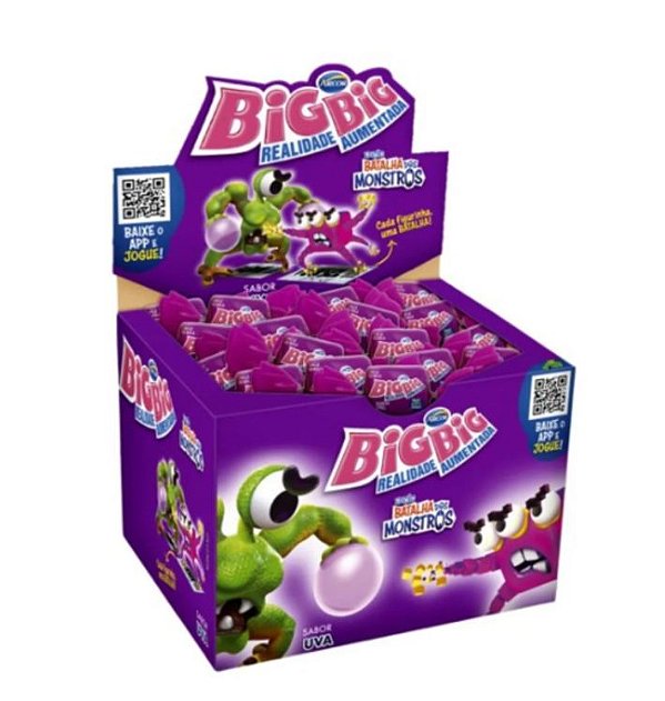 Chiclete Big Big Sabor Uva - Embalagem com 315G