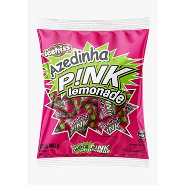 Bala Cory Icekiss Azedinha Pink Lemonade - Pacote 400G