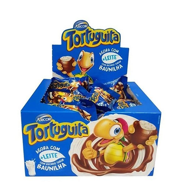 Chocolate Arcor Tortuguita  Ao Leite - Display com 24 UN