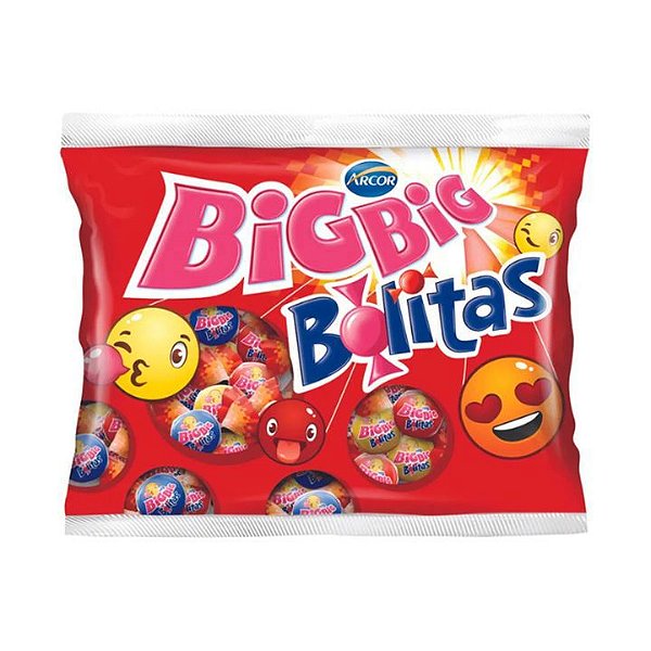Chiclete Big Big Bolitas - Pacote com 252G