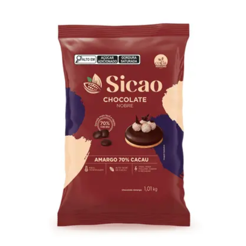 Chocolate Gotas Sicao Nobre Amargo 70% - Embalagem com 1,01KG