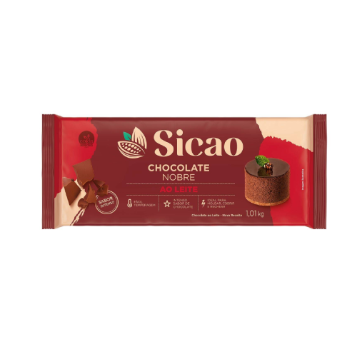 Chocolate Sicao Nobre  Ao Leite -Barra 1,01KG