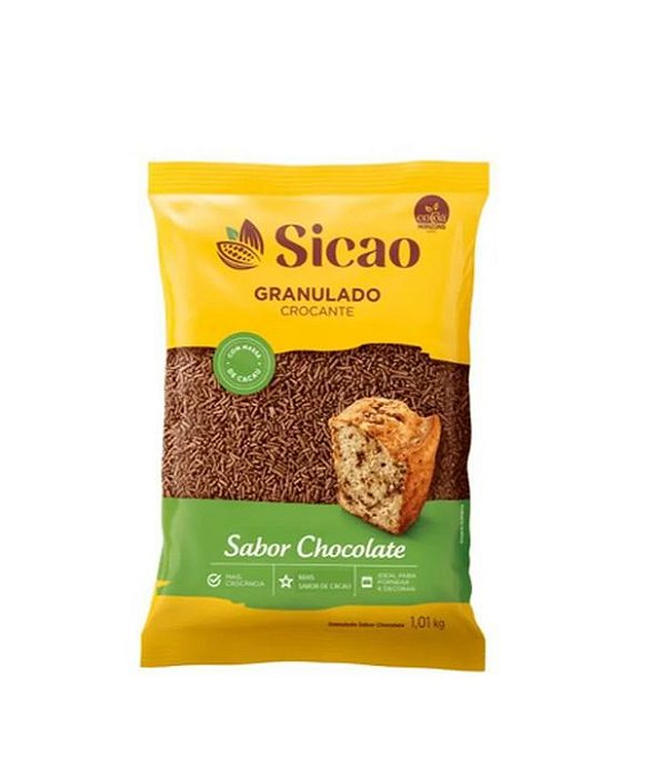Chocolate Granulado Crocante  Sicao  - Pacote 1,01KG