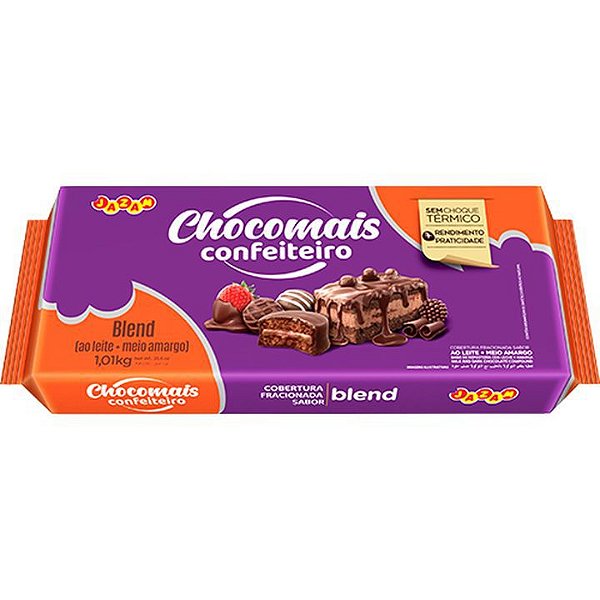 Cobertura Jazam Chocomais Chocolate Blend - Barra 1,01KG