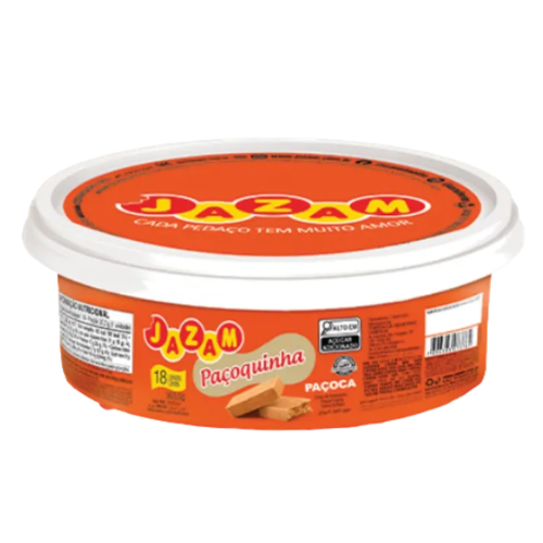 Doce de Amendoim Paçoca Paçoquinha Retangular - Pote 18X20G