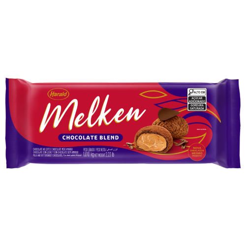 Chocolate Barra Melken Blend - Embalagem com 1,010KG
