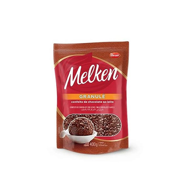 Confeito Granulé Melken Chocolate Ao Leite - Embalagem com 400G