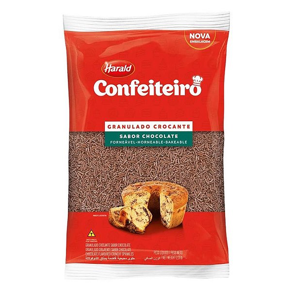 Granulado Crocante Confeiteiro Sabor Chocolate - Embalagem com 2,05KG