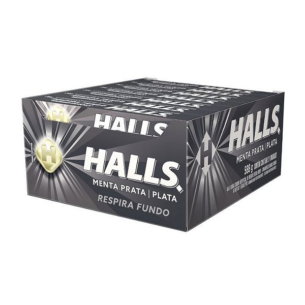 Bala Halls sabor Menta - Display com 21 unidades de 28G