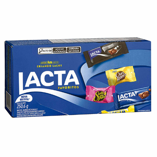 Caixa de Bombom Lacta Favoritos - Embalagem com 250,6G
