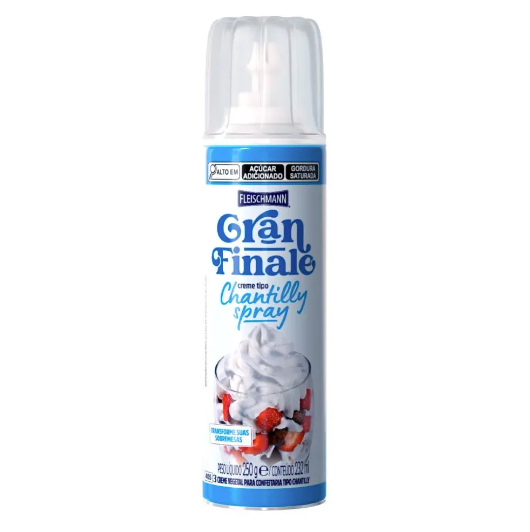 Creme Tipo Chantilly Spray Fleischmann Gran Finale - Embalagem com 250G