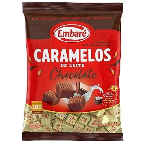 Bala Caramelo Embaré Chocolate - Embalagem com 660G