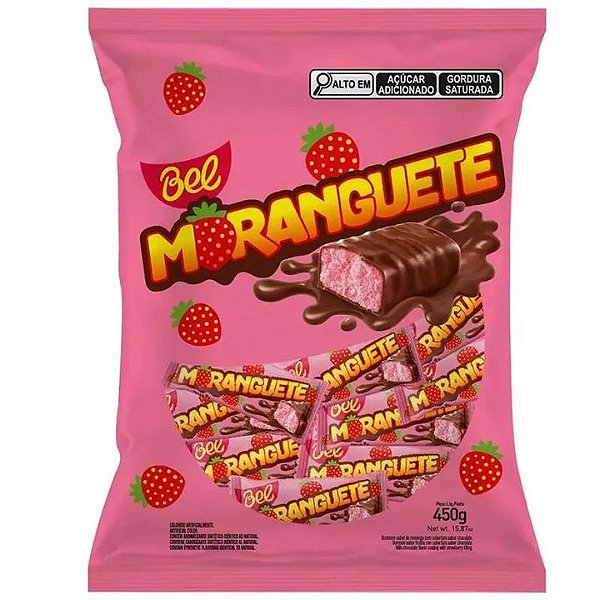Chocolate Bombom Bel Moranguete - Embalagem com 450G