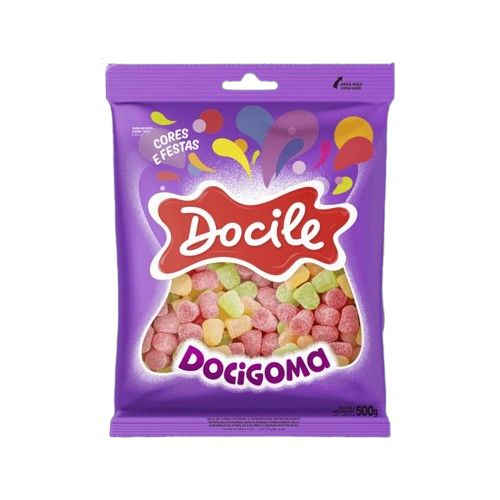 Bala de Goma Cores e Festas Sortido - Pacote 500G