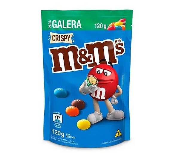 Confeitos de Chocolate M&M´s Crispy - Embalagem com 120G
