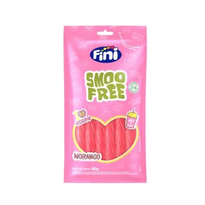 Gelatina Fini Smoofree Tubes Morango - Pacate  80G