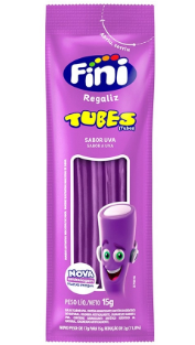 Gelatina Tubes Uva 15G