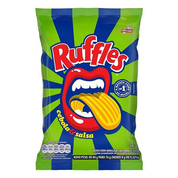 Batata Ruffles Cebola e Salsa - Pacote 76G