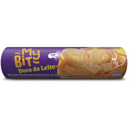 Biscoito Recheado My Bit Sabor Doce De Leite - Pacote com 110G