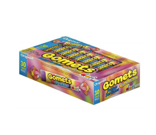 Bala de Goma Sortida Gomets Tubo Frutas -  Embalagem com 960G