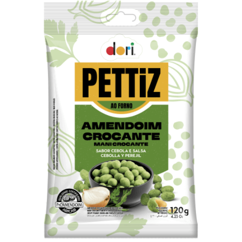 Amendoim Dori Pettiz Crocante Sabor Cebola e Salsa - Embalagem com 120G
