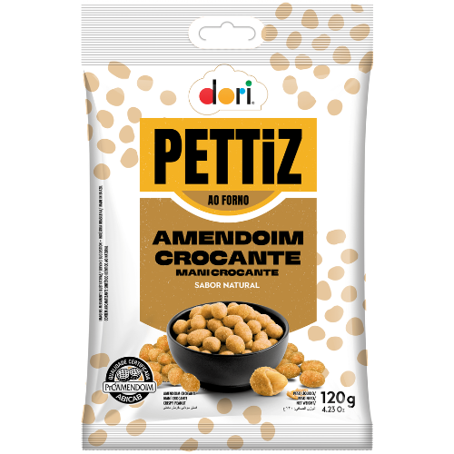 Amendoim Dori Pettiz Crocante Sabor Natural - Embalagem com 120G