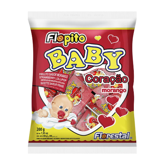 Pirulito Baby Coração 50UN