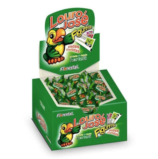 Chiclete Louro José Sabor Hortelã - Embalagem com 140G