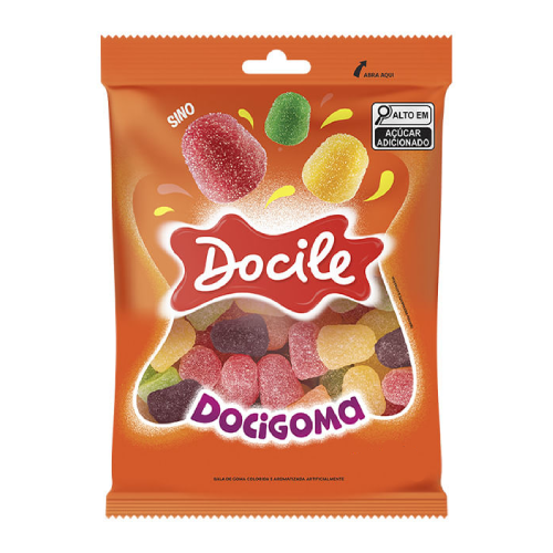 Bala de Goma Docile Sortida - Embalagem com 500G