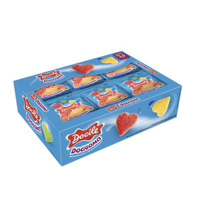 Bala de Goma Sortida Docile Mini Coração - Embalagem com 432G