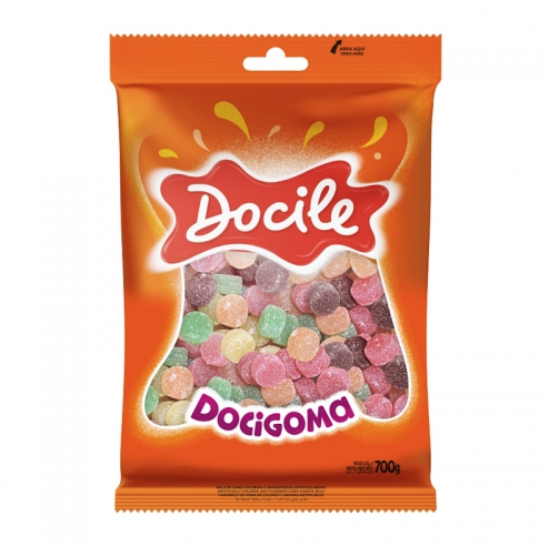 Bala de Goma Docile Sortida - Embalagem com 700G