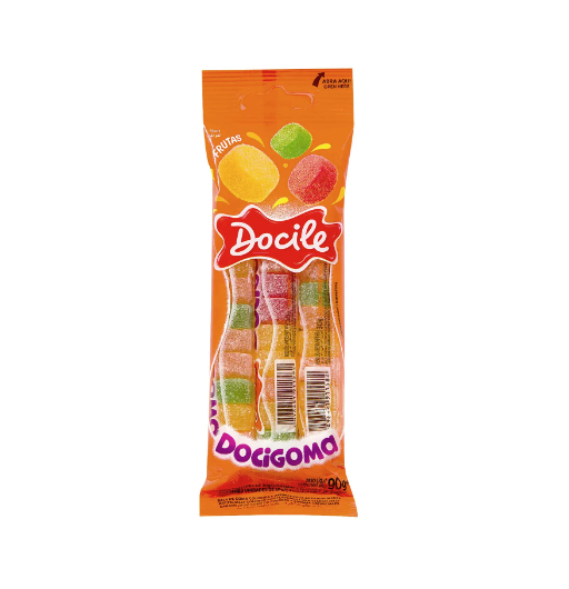 Bala de Goma Docile Docigoma Sortido - Embalagem com 90G