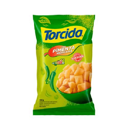 Salgadinho Torcida Sabor Pimenta Mexicana - Pacote com 100G