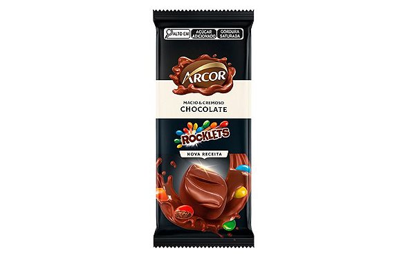 Chocolate Tablete Rocklets Arcor - 80 G