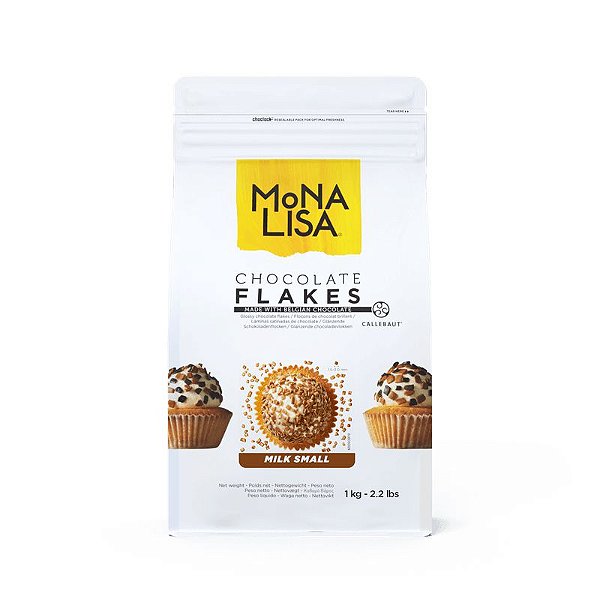 Granulado Flakes Belga Milk Monalisa - Pacote de 1KG