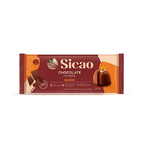 Chocolate Barra Sicao Nobre Blend - Embalagem com 1,01KG