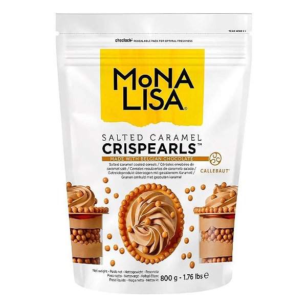 Cereal Crispearls Chocolate Caramelo Mona Lisa - Pacote de 800G