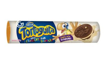 Biscoito Recheado Tortuguita Sabor Chocolate com Baunilha - 120G