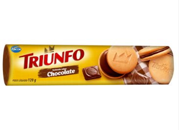 Biscoito Triunfo Recheado Sabor Chocolate - Pacote com 120G