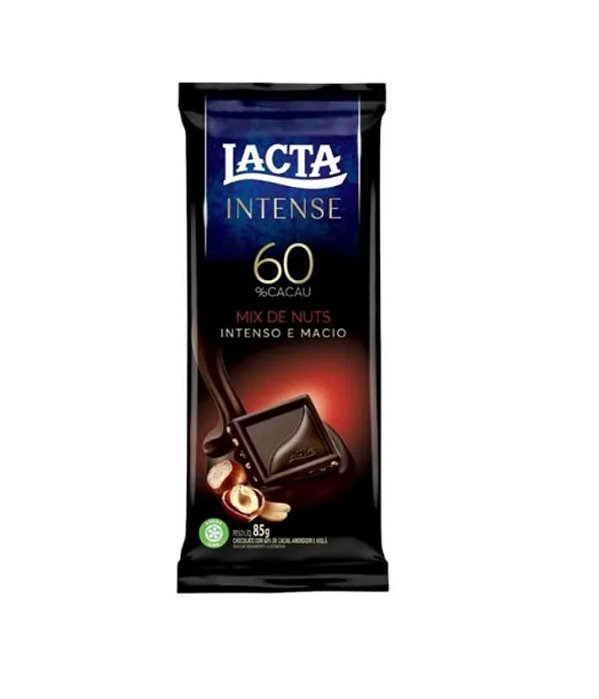 Chocolate Lacta 60% Cacau Mix De Nuts - 85G