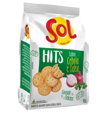 Biscoito Sol Hit Sabor Cebola Salsa - 80G