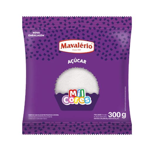 Mavalério Açúcar Colorido Branco 300G