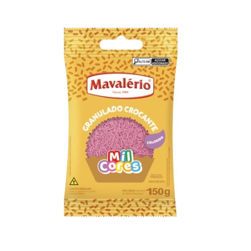 Mavalério Granulado Crocante Rosa 150G