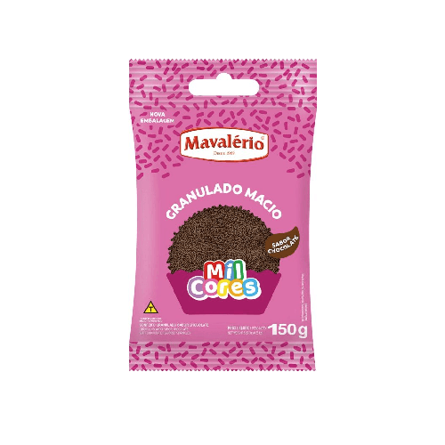 Granulado Macio Mavalério Sabor Chocolate - Embalagem com 120G