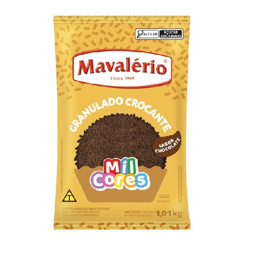 Mavalério Granulado Crocante Sabor Chocolate Mil Cores 1,01Kg