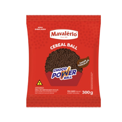 Mini Cereal Ball Mavalério Sabor Chocolate - Embalagem com 300G