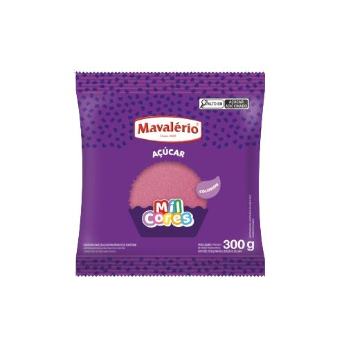 Mavalério Açúcar Colorido Rosa Mil Cores 300G